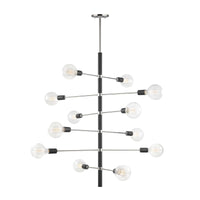 Mitzi - H178812-PN/BK - 12 Light Chandelier - Astrid - Polished Nickel/Black