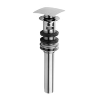 Finger Touch Square Lavatory Drain with Overflow in Multiple Finishes - Maison&Co.