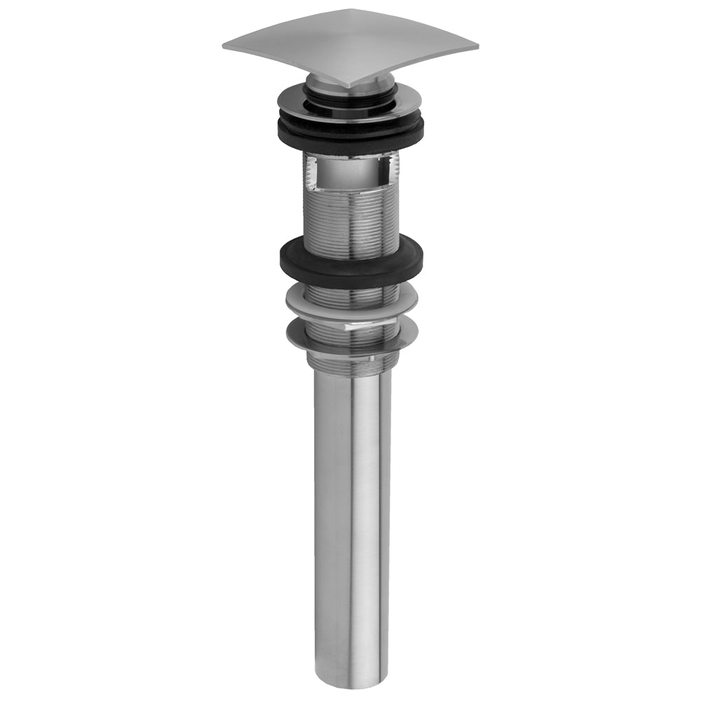 Finger Touch Square Lavatory Drain with Overflow in Multiple Finishes - Maison&Co.
