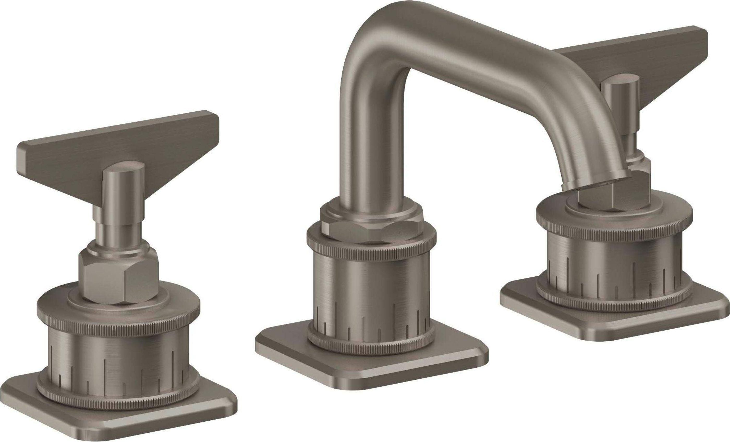 California Faucets - 8502B-GRP - 8" Widespread Lavatory Faucet - Graphite (PVD) - Steampunk Bay