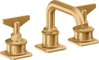 California Faucets - 8502B-LSG - 8" Widespread Lavatory Faucet - Lifetime Satin Gold (PVD) - Steampunk Bay