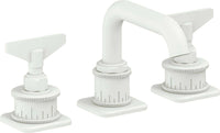 California Faucets - 8502BZB-MWHT - 8" Widespread Lavatory Faucet with ZeroDrain - Matte White - Steampunk Bay