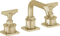 California Faucets - 8502B-PBU - 8" Widespread Lavatory Faucet - Polished Brass Uncoated - Steampunk Bay