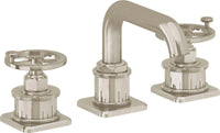 California Faucets - 8502WZB-BNU - 8" Widespread Lavatory Faucet with ZeroDrain - Burnished Nickel Uncoated - Steampunk Bay