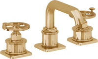 California Faucets - 8502W-FRG - 8" Widespread Lavatory Faucet - French Gold (PVD) - Steampunk Bay