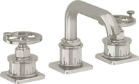 California Faucets - 8502WZB-PN - 8" Widespread Lavatory Faucet with ZeroDrain - Polished Nickel (PVD) - Steampunk Bay