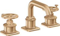 California Faucets - 8502W-SBZ - 8" Widespread Lavatory Faucet - Satin Bronze (PVD) - Steampunk Bay