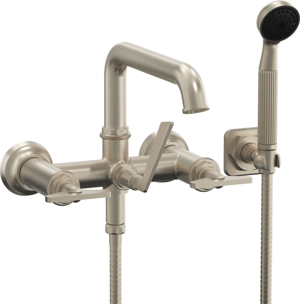 California Faucets - 8508B-ETW.18-SN - Wall Mount Tub Filler - Satin Nickel  - Steampunk Bay