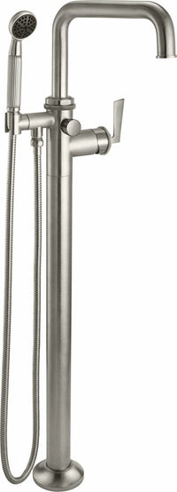 California Faucets - 8511.18-SN - Single Hole Floor Mount Tub Filler - Satin Nickel  - Steampunk Bay