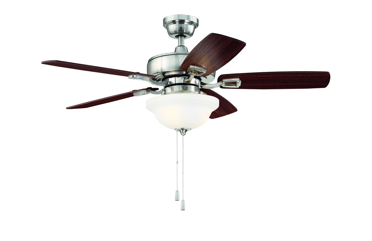 Craftmade - TCE42BNK5C1 - Twist N Click 42"Ceiling Fan in Brushed Polished Nickel w/Ash-Mahogany Blades Finish - Twist N Click