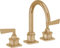 California Faucets - 8602ZB-BBU - 8" Widespread Lavatory Faucet with ZeroDrain - Burnished Brass Uncoated - Steampunk Bay