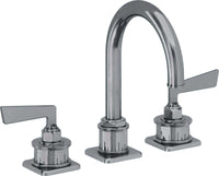 California Faucets - 8602ZB-BLKN - 8" Widespread Lavatory Faucet with ZeroDrain - Black Nickel (PVD) - Steampunk Bay