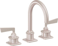 California Faucets - 8602ZB-SN - 8" Widespread Lavatory Faucet with ZeroDrain - Satin Nickel  - Steampunk Bay