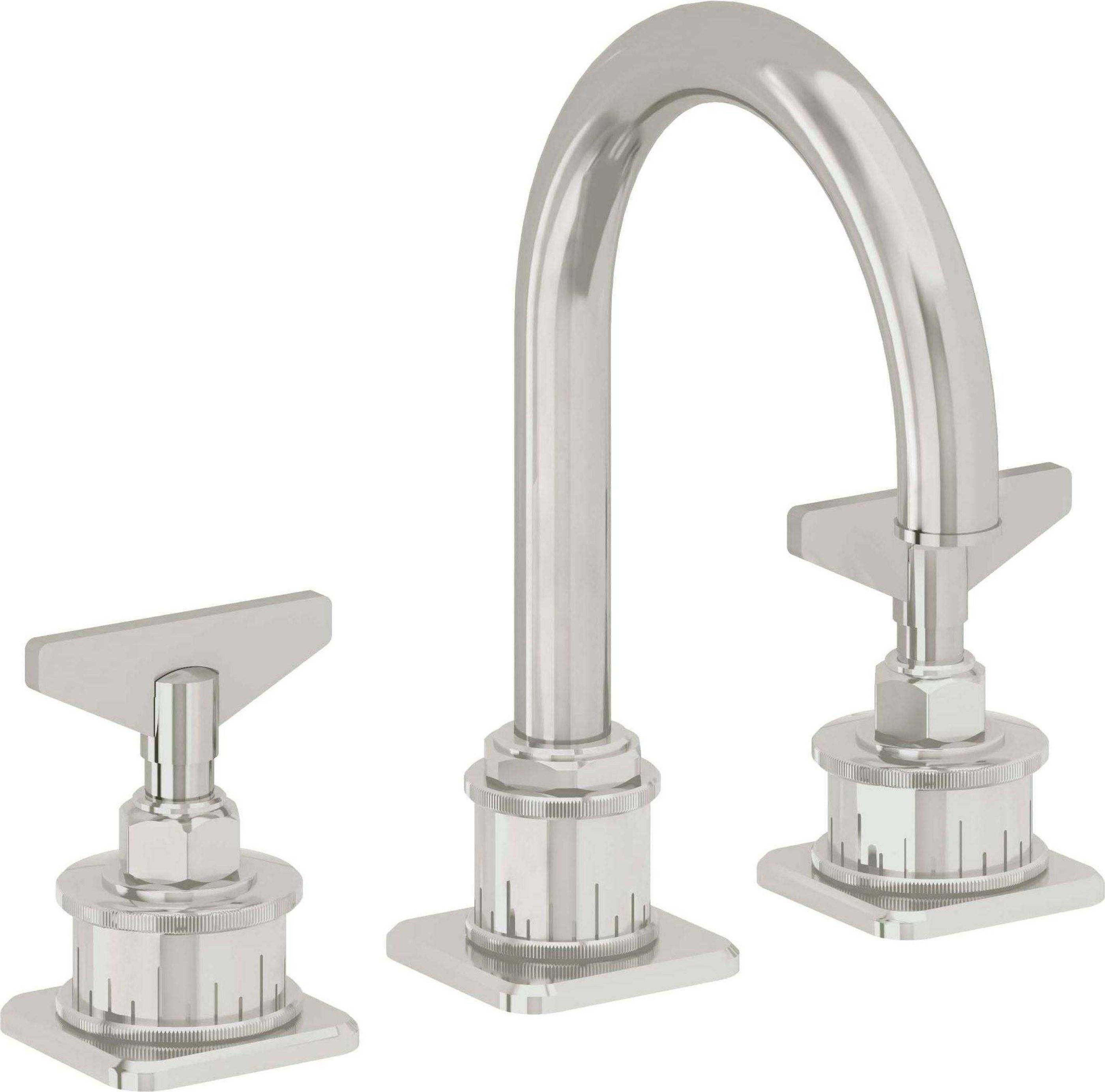 California Faucets - 8602B-PC - 8" Widespread Lavatory Faucet - Polished Chrome - Steampunk Bay