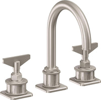 California Faucets - 8602B-USS - 8" Widespread Lavatory Faucet - Ultra Stainless Steel (PVD) - Steampunk Bay