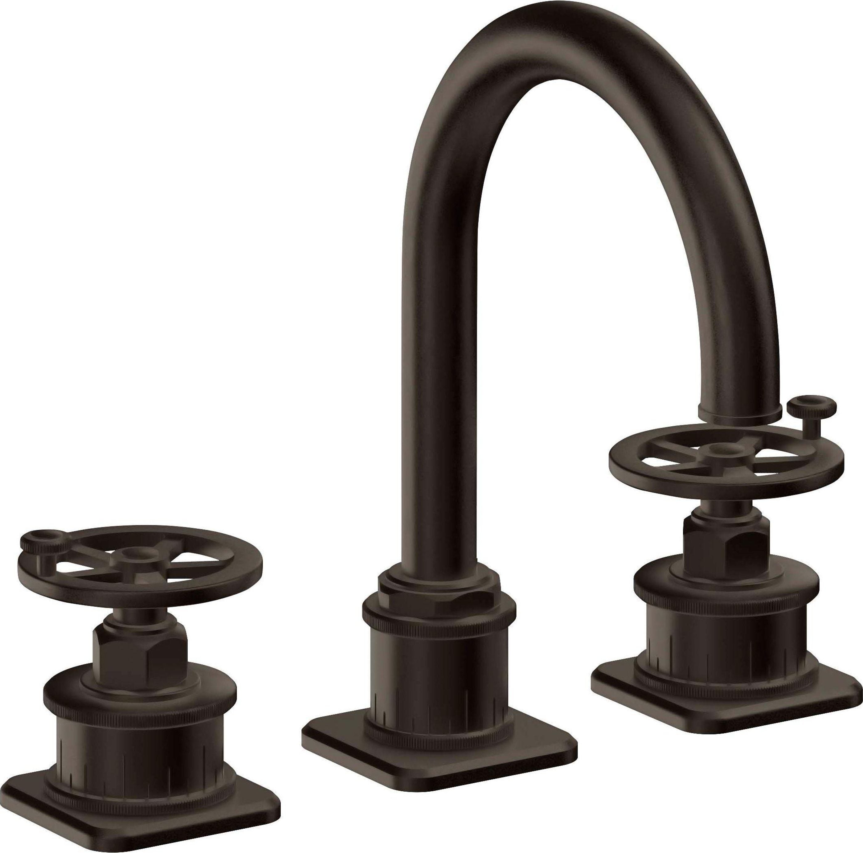 California Faucets - 8602W-BTB - 8" Widespread Lavatory Faucet - Bella Terra Bronze - Steampunk Bay