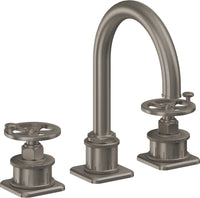 California Faucets - 8602W-GRP - 8" Widespread Lavatory Faucet - Graphite (PVD) - Steampunk Bay