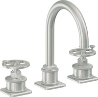 California Faucets - 8602WZB-SC - 8" Widespread Lavatory Faucet with ZeroDrain - Satin Chrome (PVD) - Steampunk Bay