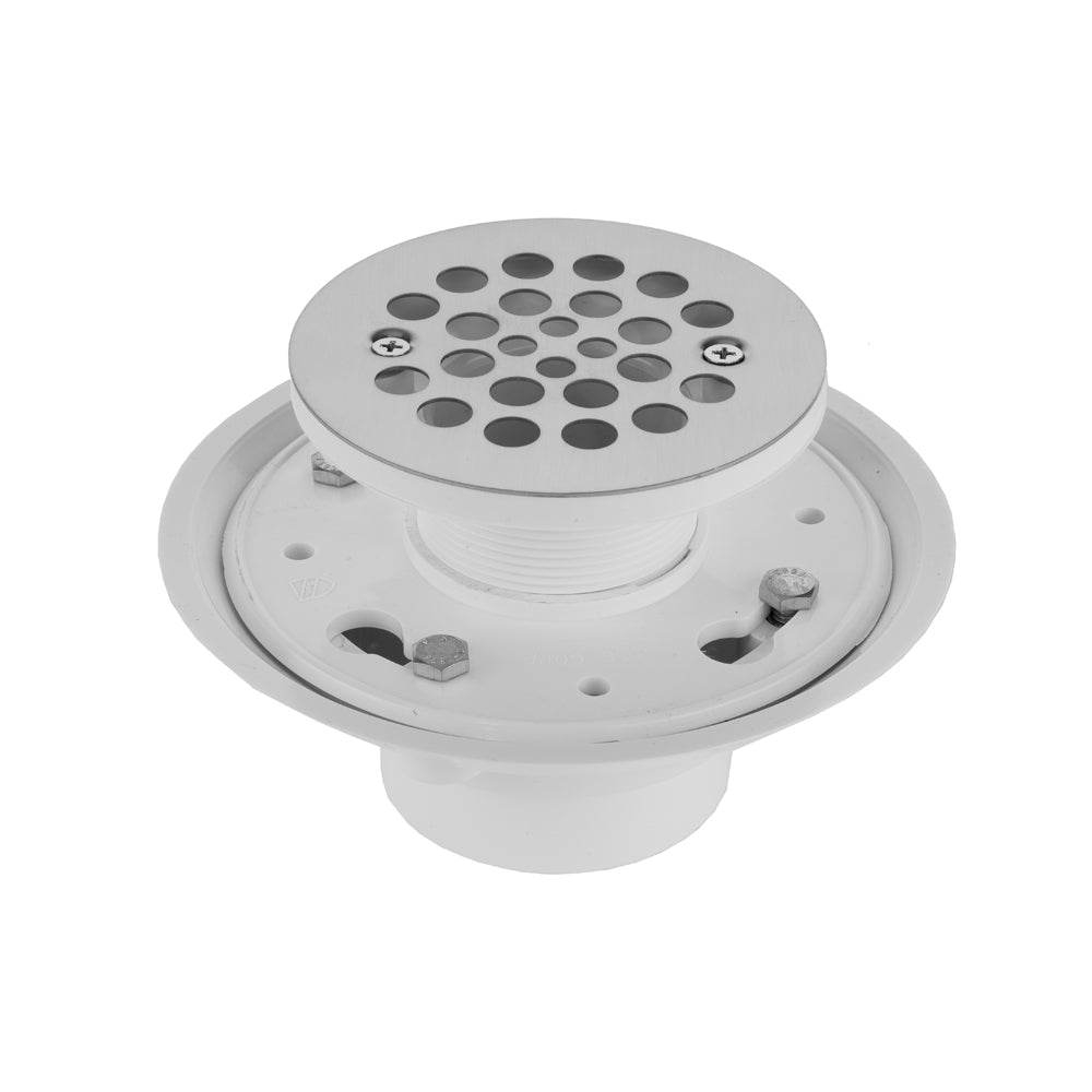 2" or 3" PVC Complete Round Shower Drain in Multiple Finishes