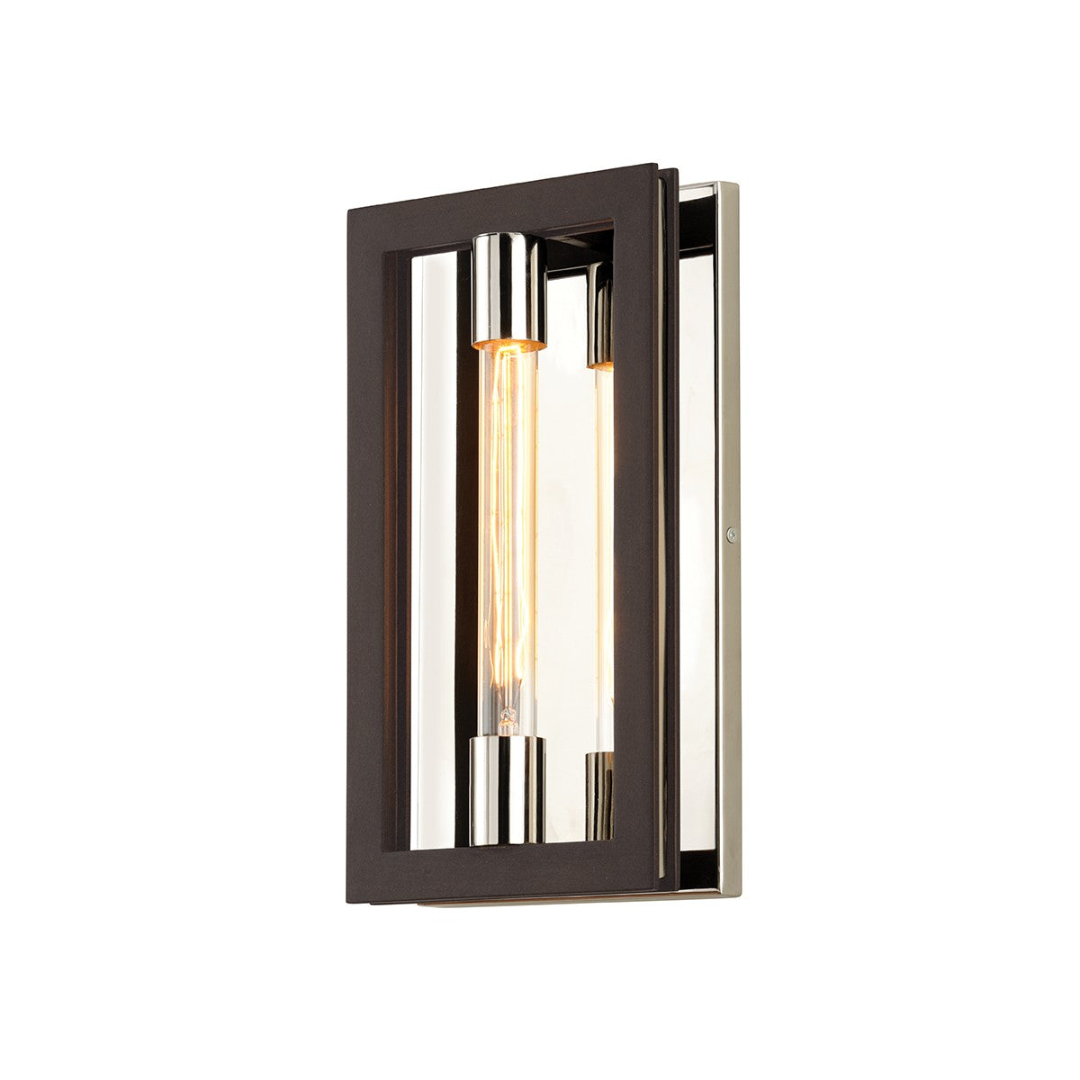 Troy Lighting - B6181 - One Light Wall Sconce - Enigma - Bronze With Polished Stainless