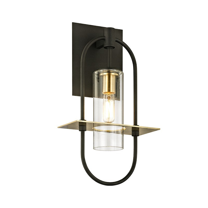 Troy Lighting - B6391 - One Light Wall Mount - Smyth - Dark Bronze And Brushed Brass