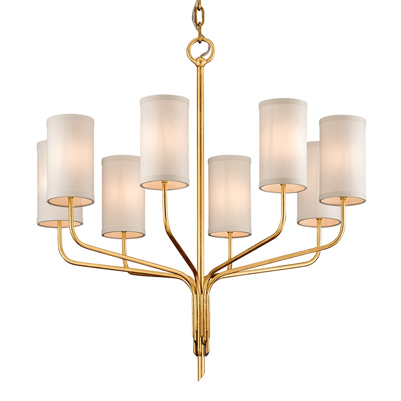 Troy Lighting - F6168-GL - Eight Light Chandelier - Juniper - Gold Leaf