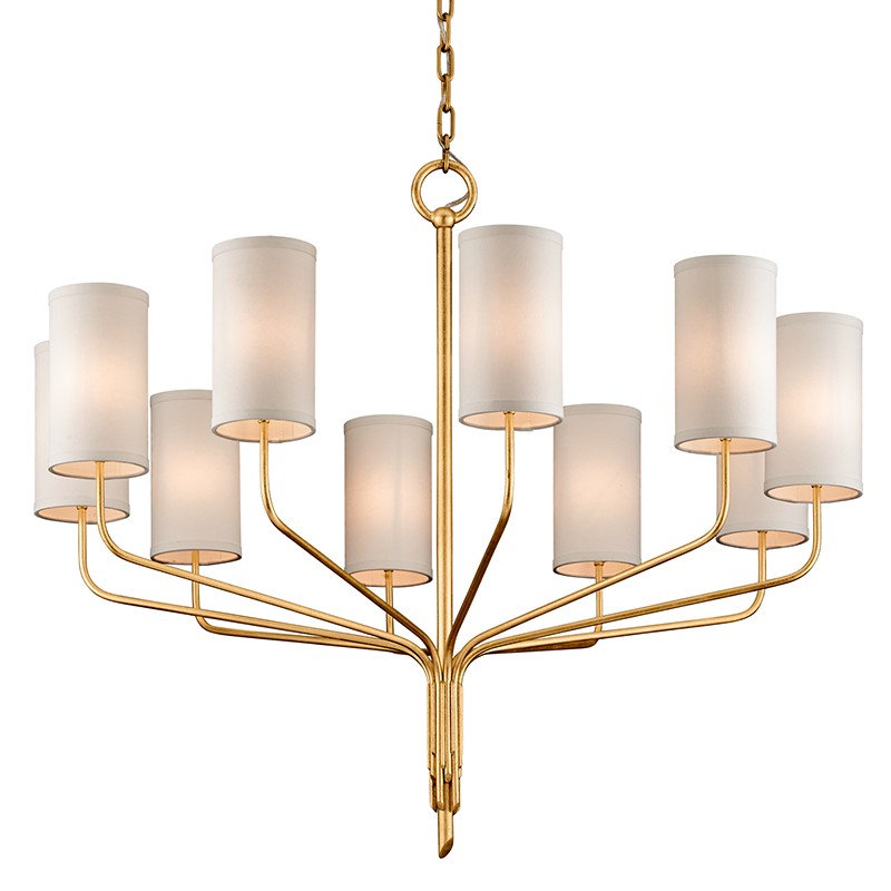 Troy Lighting - F6169-GL - Ten Light Chandelier - Juniper - Gold Leaf