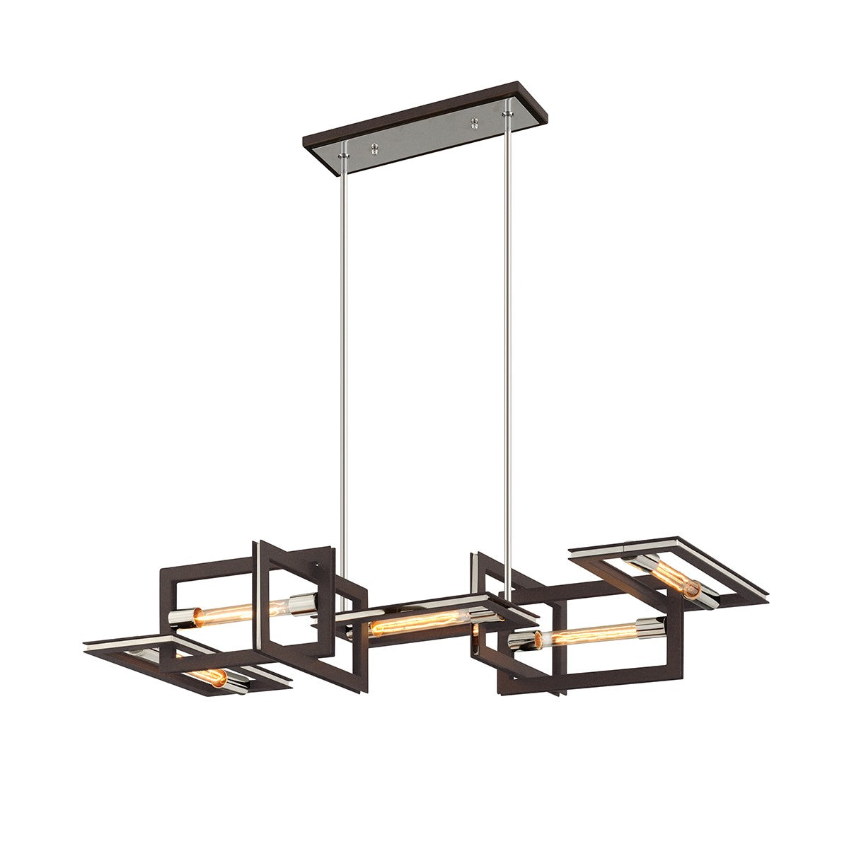 Troy Lighting - F6185-TBZ/SS - Five Light Linear Pendant - Enigma - Textured Bronze