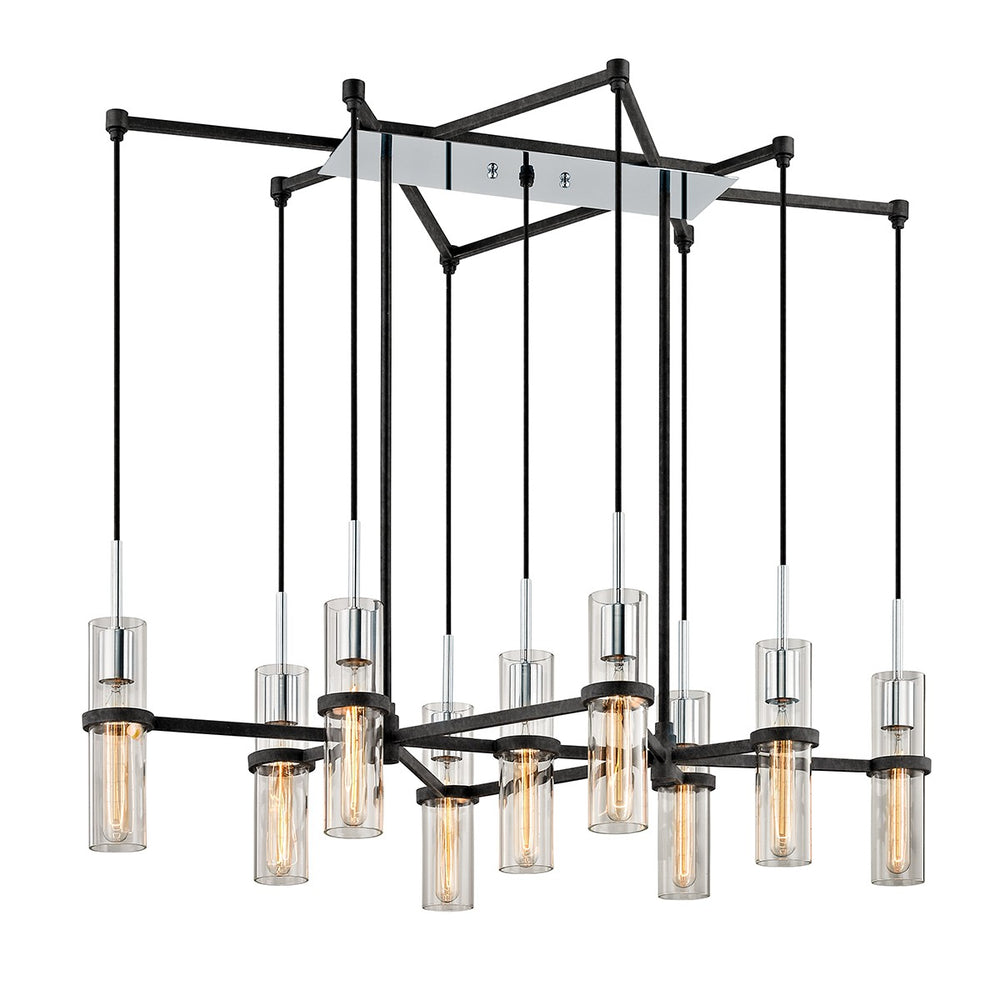 Troy Lighting - F6199 - Nine Light Linear Pendant - Xavier - Vintage Iron