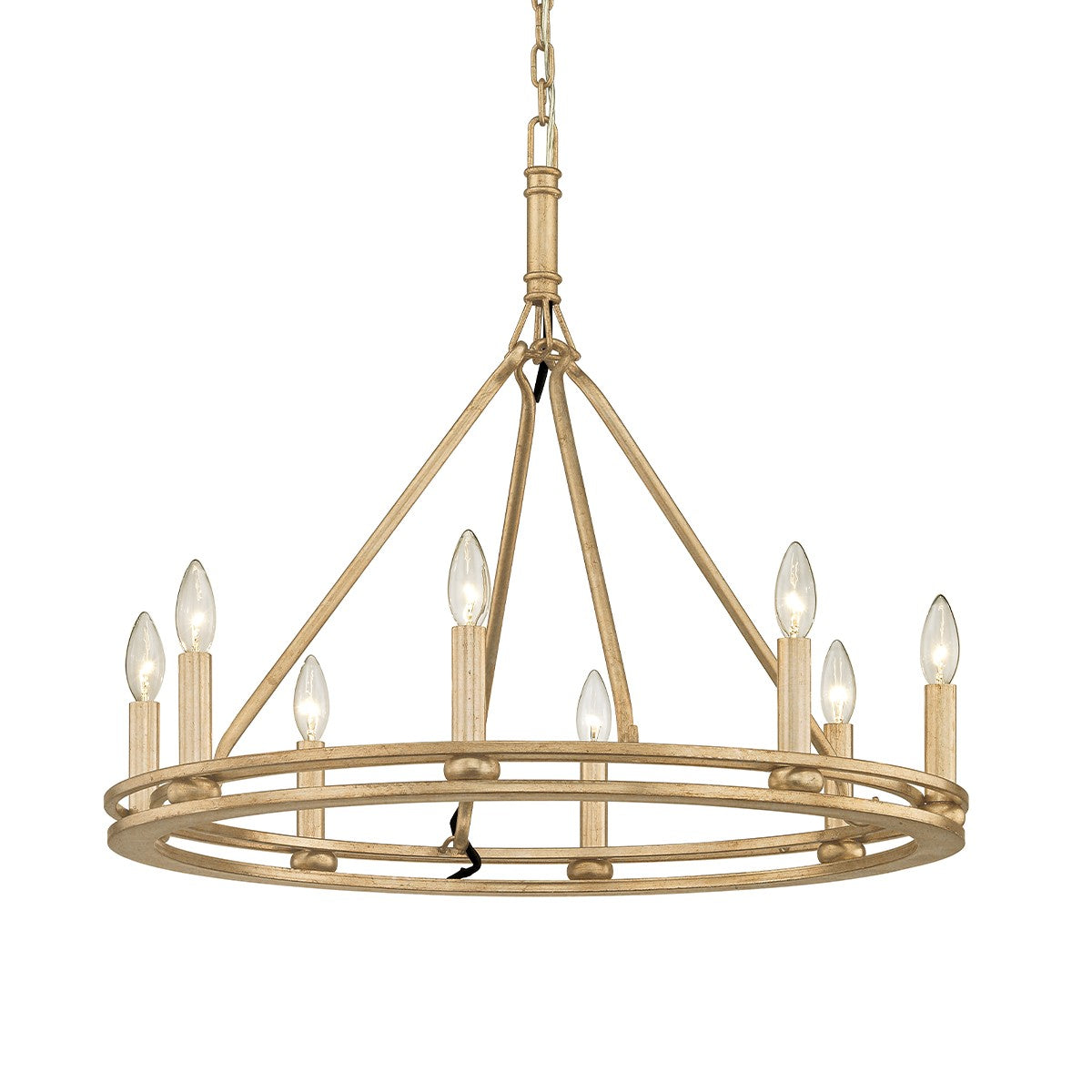 Troy Lighting - F6246-CPL - Eight Light Chandelier - Sutton - Champagne Leaf