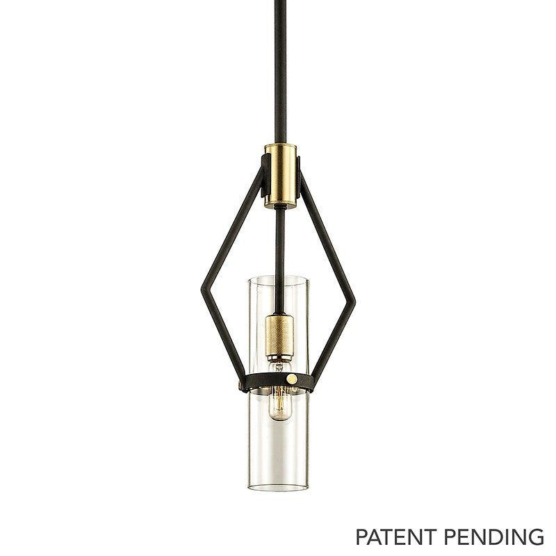 Troy Lighting - F6313 - One Light Pendant - Raef - Textured Bronze Brushed Brass