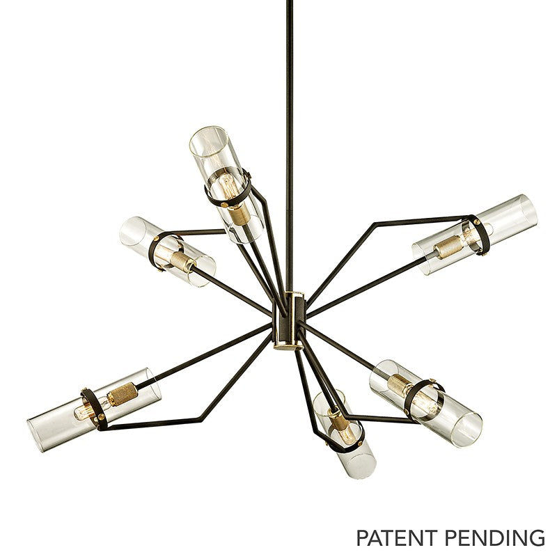 Troy Lighting - F6316 - Six Light Chandelier - Raef - Textured Bronze Brushed Brass