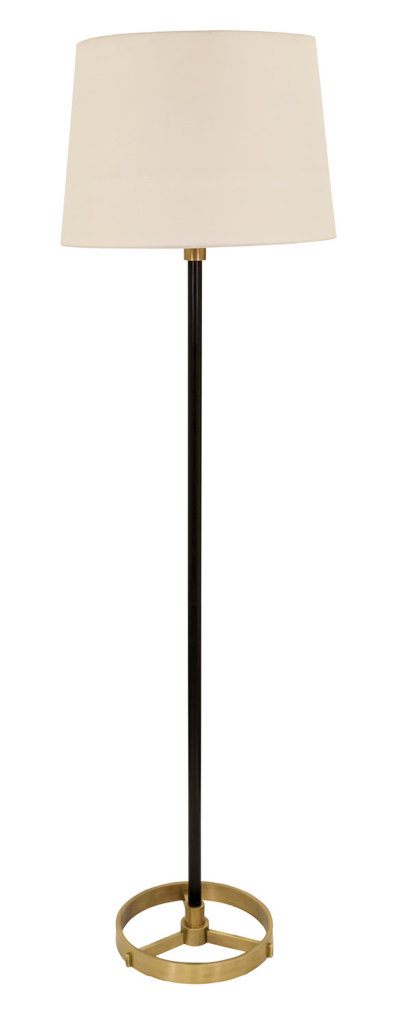 House of Troy - M600-BLKAB - One Light Floor Lamp - Morgan - Black With Antique Brass