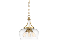 Savoy House - 7-4034-3-322 - Three Light Pendant - Octave - Warm Brass