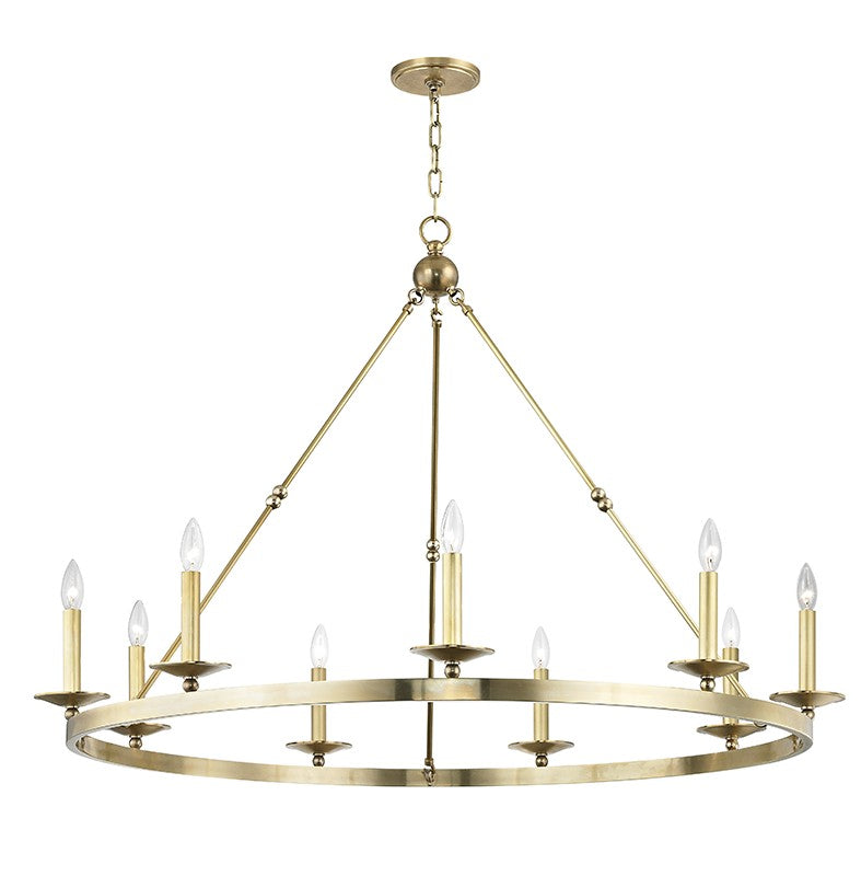 Hudson Valley - 3209-AGB - Nine Light Chandelier - Allendale - Aged Brass