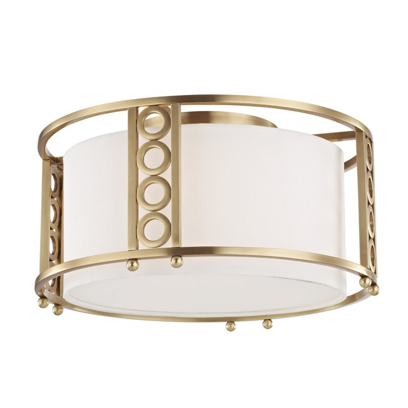 Hudson Valley - 6710-AGB - Three Light Flush Mount - Infinity - Aged Brass