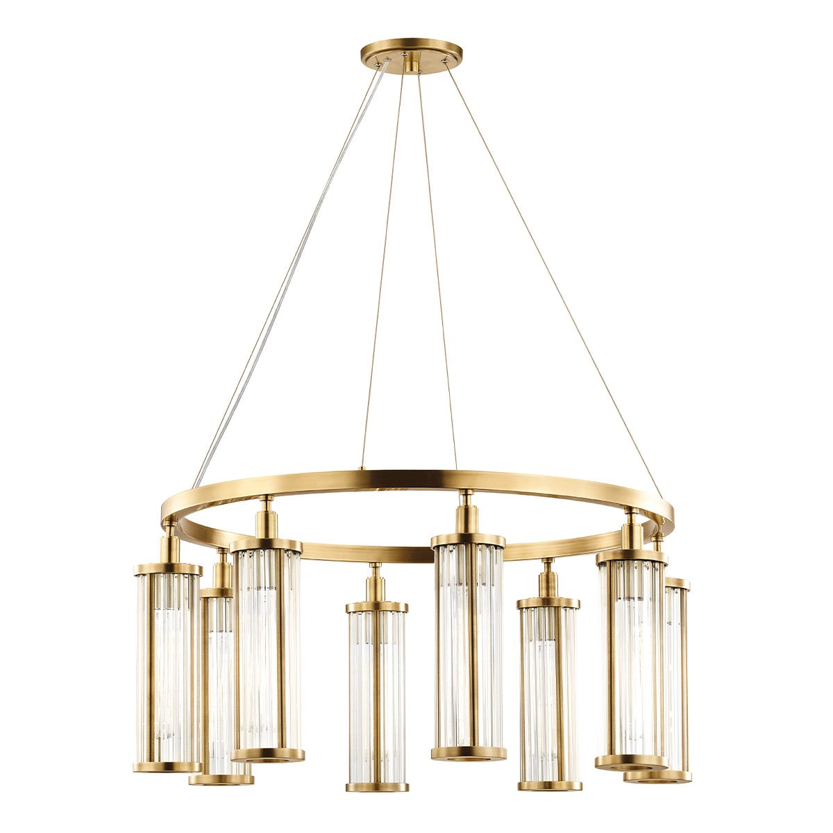 Hudson Valley - 9130-AGB - Eight Light Pendant - Marley - Aged Brass