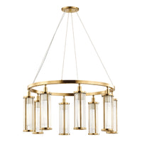 Hudson Valley - 9130-AGB - Eight Light Pendant - Marley - Aged Brass