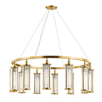 Hudson Valley - 9142-AGB - 12 Light Pendant - Marley - Aged Brass