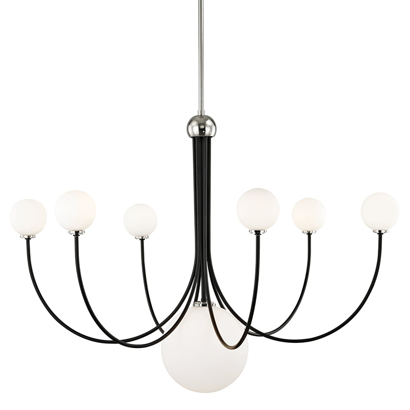 Mitzi - H234807-PN/BK - LED Chandelier - Coco - Polished Nickel/Black