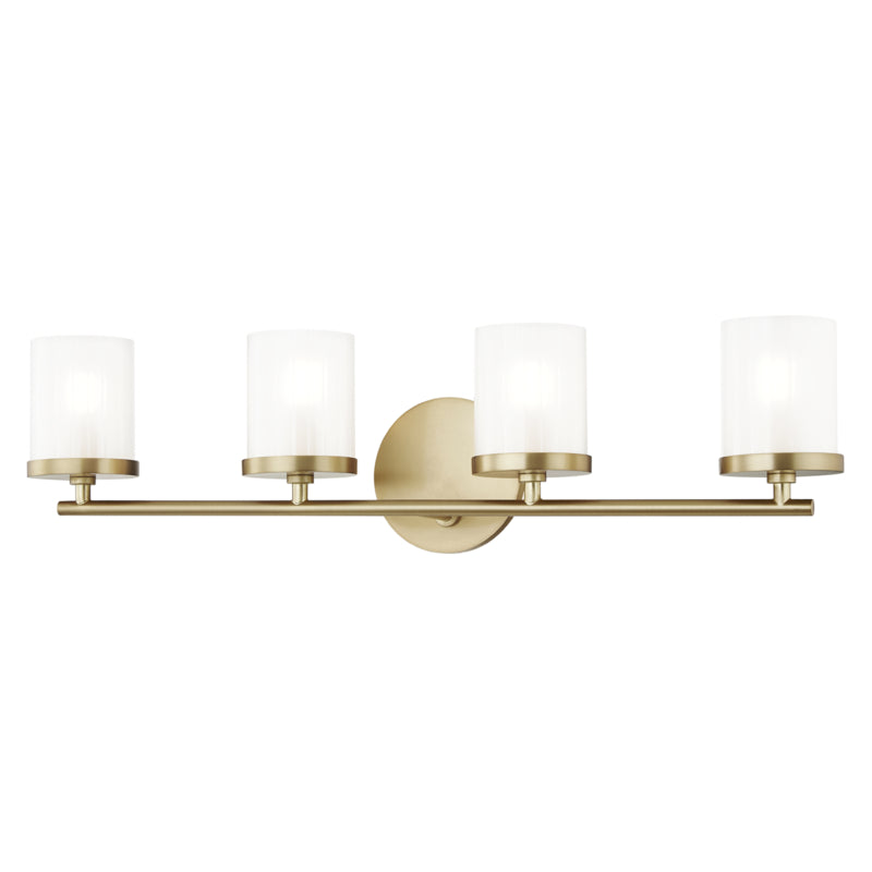 Mitzi - H239304-AGB - Four Light Bath and Vanity - Ryan - Aged Brass