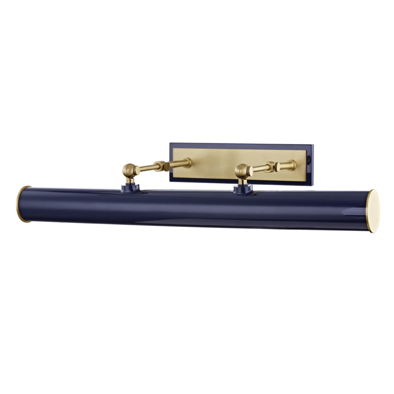 Mitzi - HL263203-AGB/NVY - Three Light Picture Light - Holly - Aged Brass/Navy