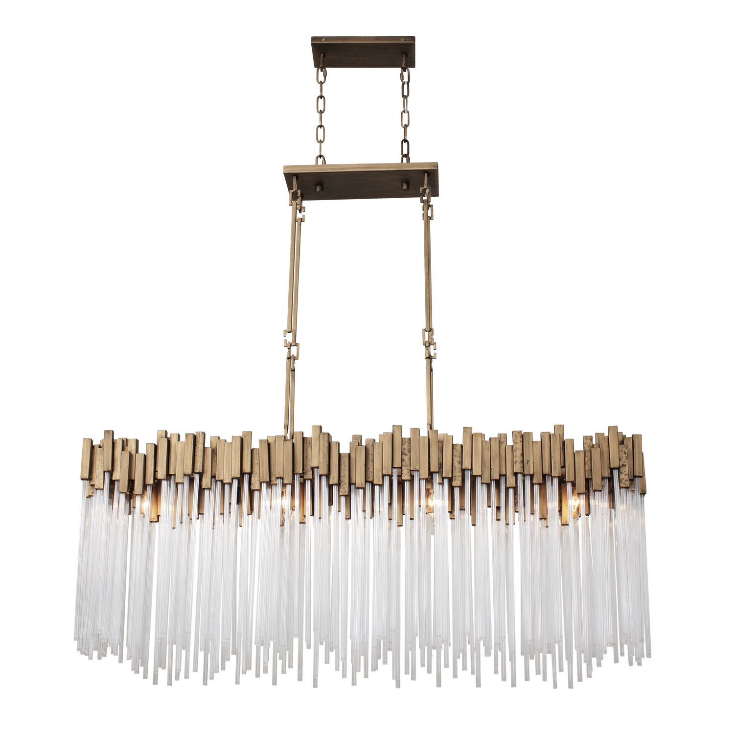 Varaluz - 309N08HG - Eight Light Linear Pendant - Matrix - Havana Gold