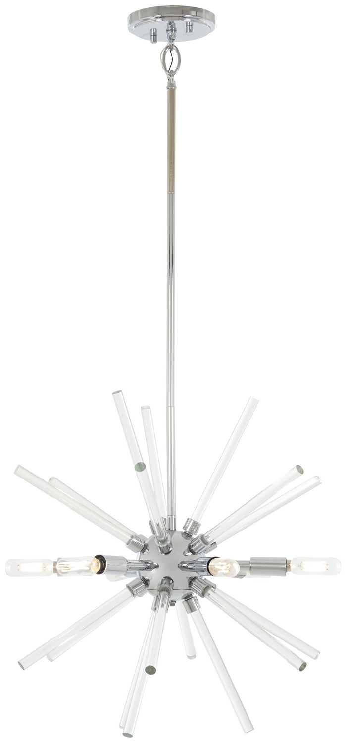 George Kovacs - P1791-077 - Six Light Pendant - Spiked - Chrome