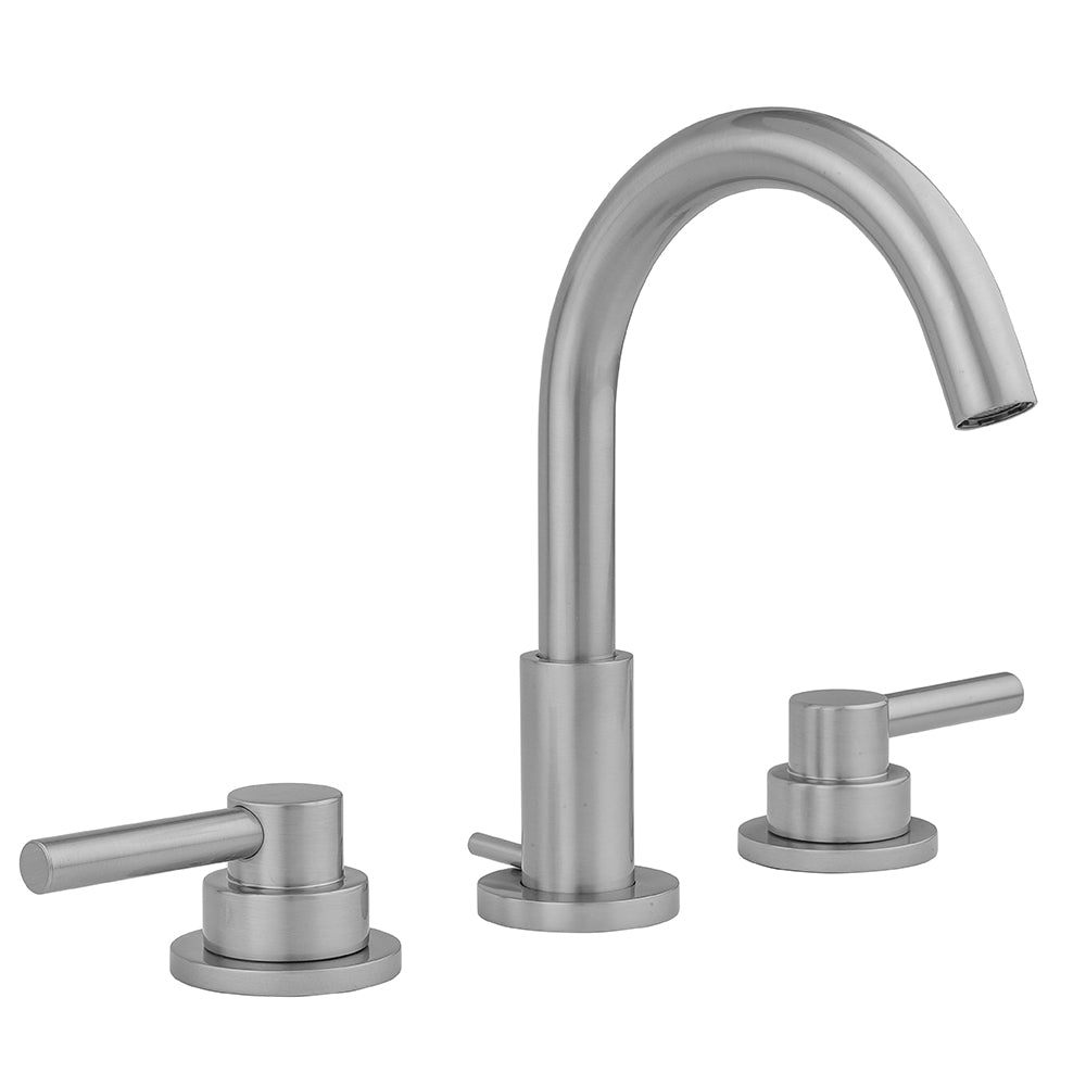 Uptown Contempo Faucet with Round Escutcheons & Low Contempo Lever Handles- 0.5 GPM in Multiple Finishes