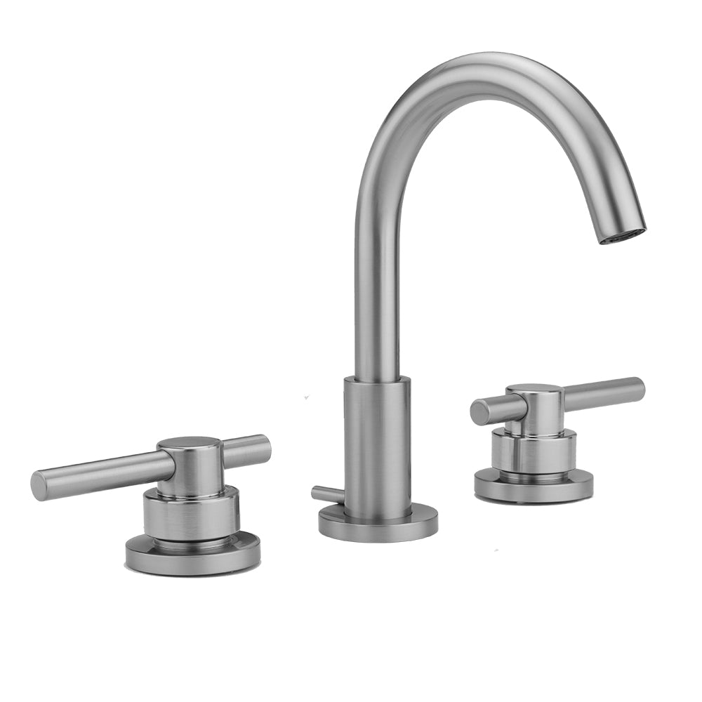 Uptown Contempo Faucet with Round Escutcheons & Peg Lever Handles - 0.5 GPM in Multiple Finishes