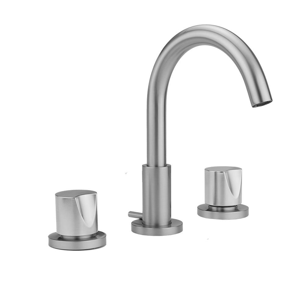 Uptown Contempo Faucet with Round Escutcheons & Thumb Handles- 0.5 GPM in Multiple Finishes