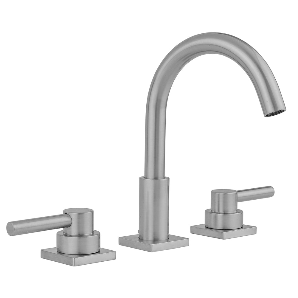 Uptown Contempo Faucet with Square Escutcheons & Low Lever Handles- 0.5 GPM in Multiple Finishes