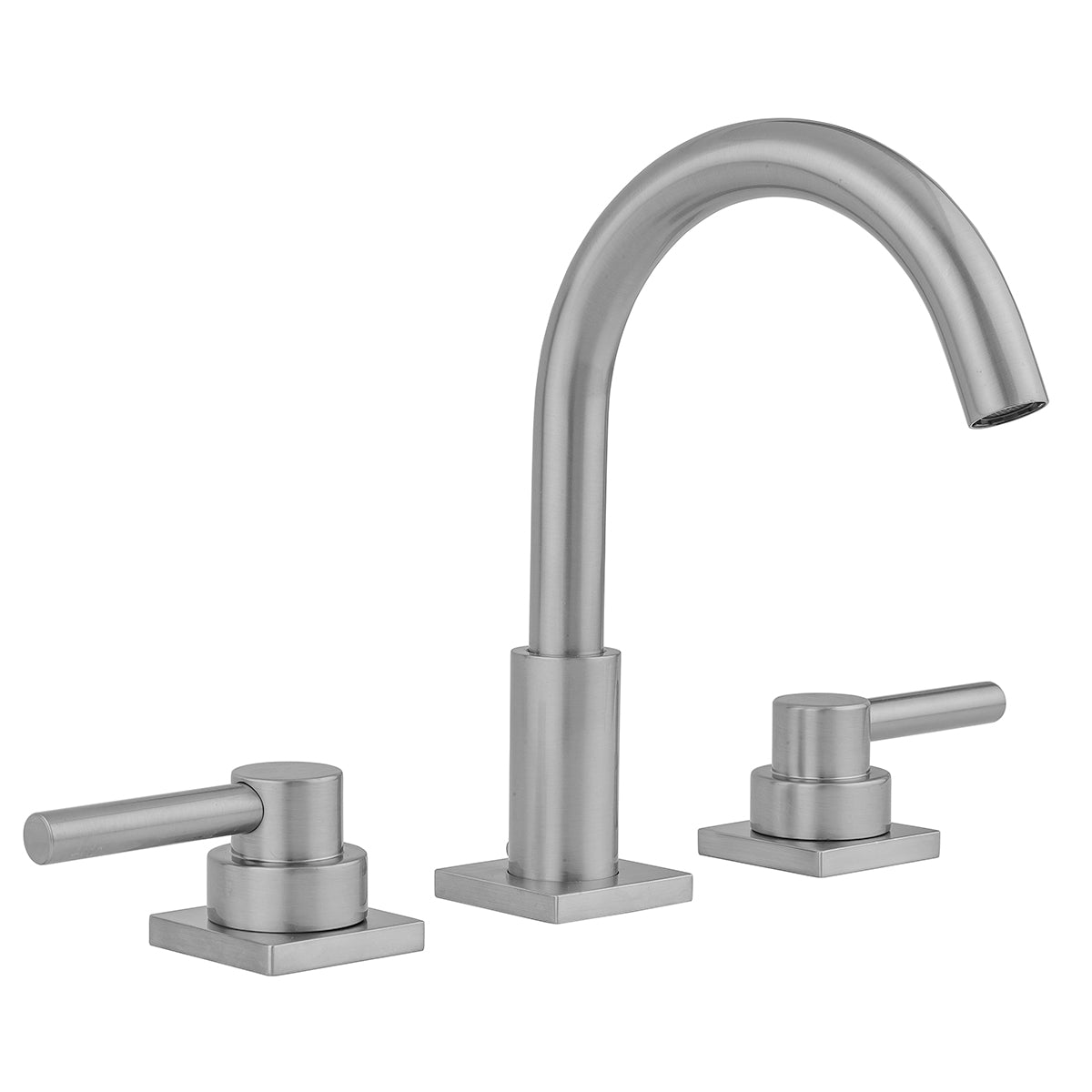 Uptown Contempo Faucet with Square Escutcheons & Low Lever Handles in Multiple Finishes