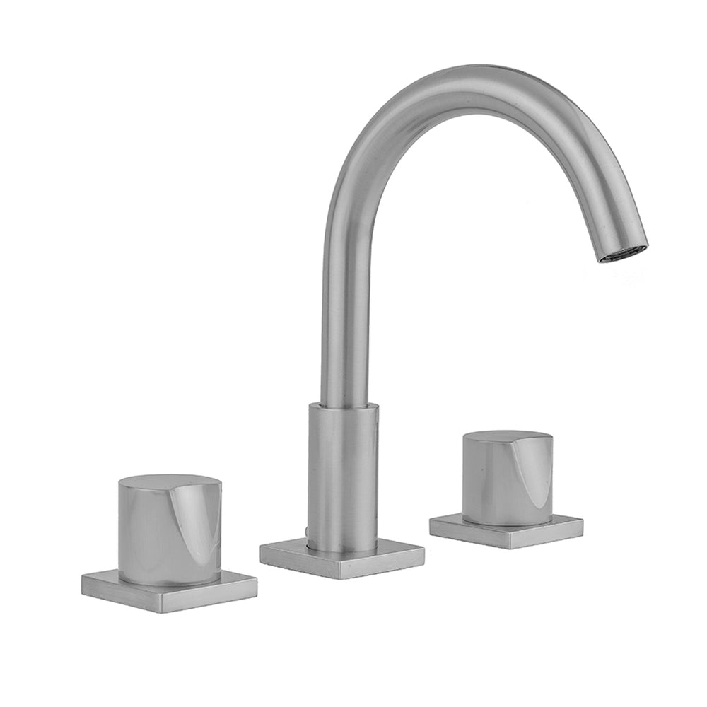 Uptown Contempo Faucet with Square Escutcheons & Thumb Handles- 0.5 GPM in Multiple Finishes